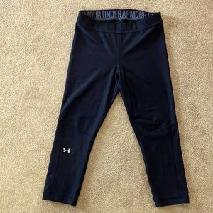 WOMEN’S UNDER ARMOUR BLACK STRETCH CAPRI’S EXCELLENT CONDITION